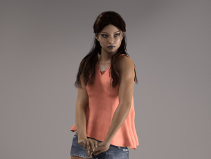 Картинка 3д+графика люди+ people взгляд девушка фон