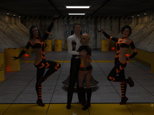 Картинка 3д+графика люди+ people парень фон девушки взгляд