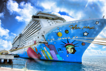 Картинка peter+max+artwork корабли лайнеры круиз лайнер