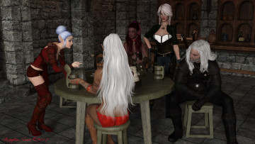 Картинка 3д+графика эльфы+ elves эльфийки взгляд фон