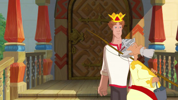 Картинка иван+царевич+и+серый+волк+3 мультфильмы парень царь удочка ведро дверь корона