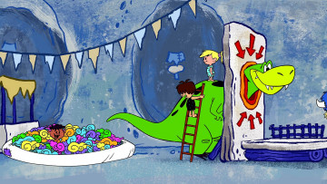 Картинка мультфильмы the+flintstones динозавр дети игра
