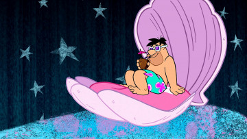 Картинка мультфильмы the+flintstones мужчина очки ракушка звезда
