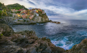 Картинка manarola города -+панорамы побережье