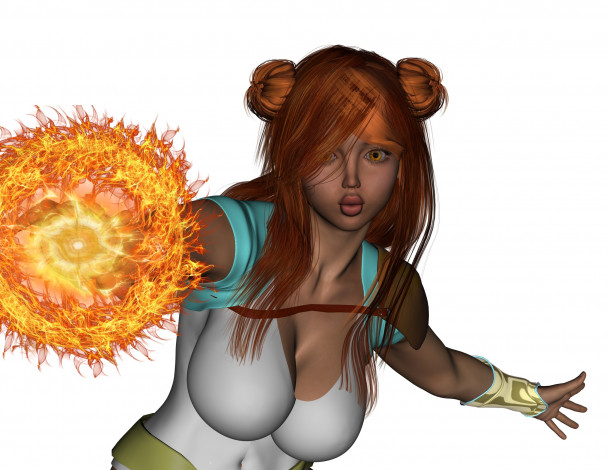 Обои картинки фото 3д графика, фантазия , fantasy, девушка, взгляд, фон