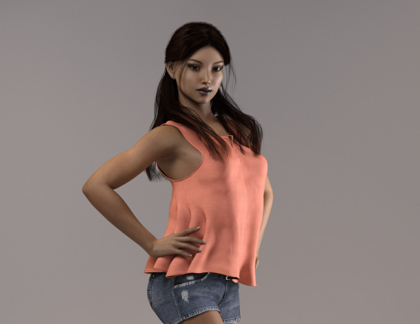 Обои картинки фото 3д графика, люди , people, фон, взгляд, девушка