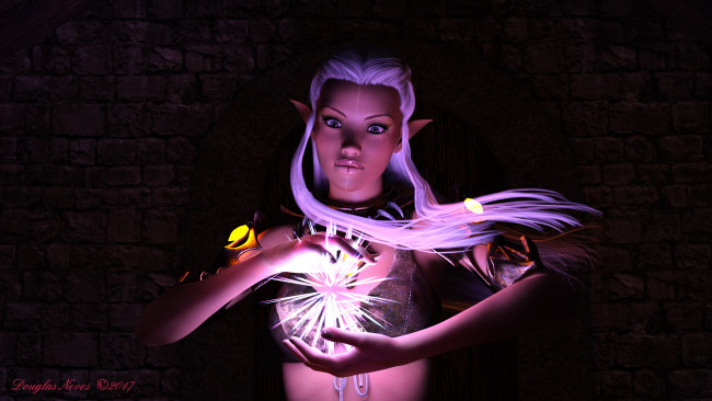 Обои картинки фото 3д графика, эльфы , elves, взгляд, эльфийка, фон