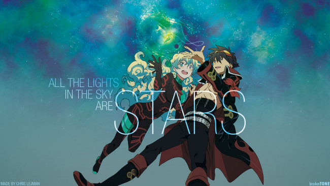 Обои картинки фото аниме, tengen toppa gurren-lagann, двое