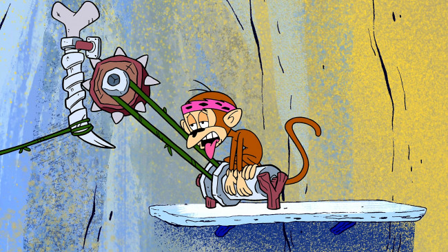 Обои картинки фото мультфильмы, the flintstones, обезьяна