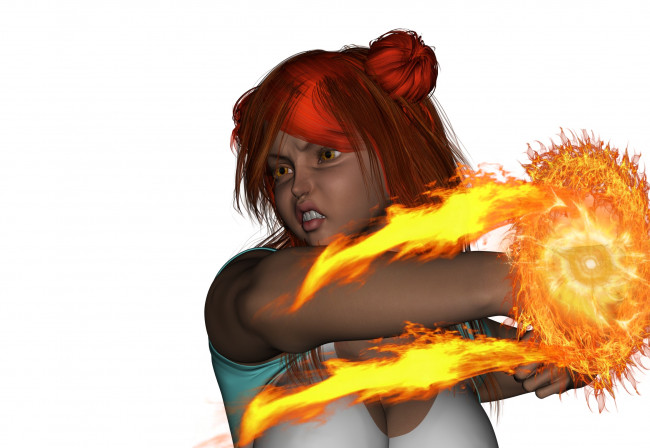 Обои картинки фото 3д графика, фантазия , fantasy, фон, взгляд, девушка