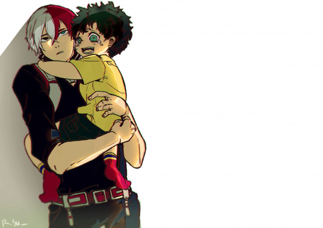 Обои картинки фото аниме, boku no hero academia, парень, малыш