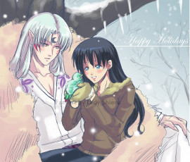 Картинка аниме inuyasha кагоме сешоумару