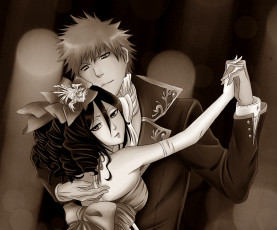 Картинка аниме bleach рукия ичиго