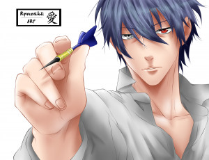 Картинка аниме unknown +другое+ дротик парень