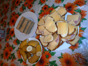 Картинка еда бутерброды +гамбургеры +канапе бананы яблоки сыр хлеб колбаса