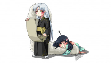 Картинка аниме inuyasha кагоме сешоумару