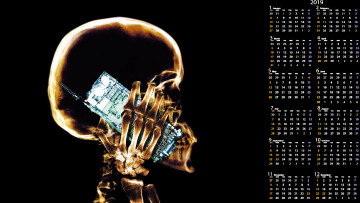 Картинка календари компьютерный+дизайн череп