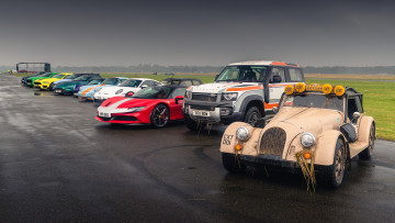 Картинка автомобили разные+вместе morgan bowler ferrari