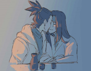 Картинка аниме naruto парни стаканы бутылка