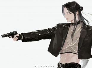 Картинка аниме tian+guan+ci+fu се лянь пистолет