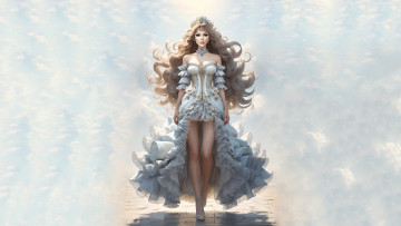 Картинка фэнтези девушки нейросети графика нейроарт ai art нейронные сети рисунки нейро искусство