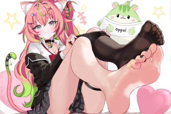 обоя аниме, животные,  существа, девушка