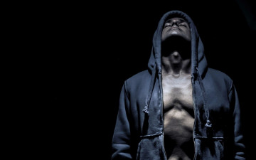 обоя мужчины, -unsort, парень, торс, толстовка, капюшон