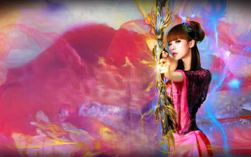 обоя видео игры, red cliff, девушка, лучница, лук