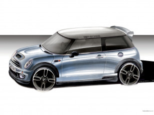 Картинка mini cooper gp автомобили рисованные