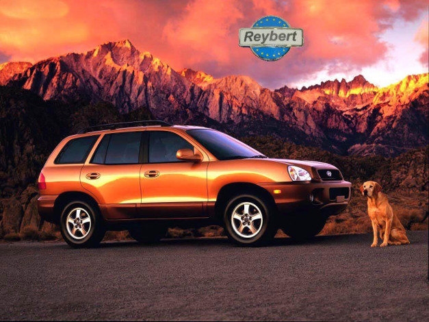 Обои картинки фото santa, fe, автомобили, hyundai