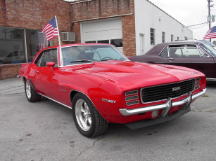 Картинка 1969 chevrolet camaro rs classic автомобили выставки уличные фото