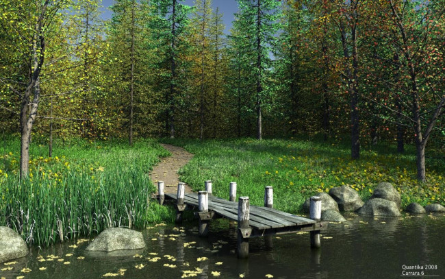 Обои картинки фото 3д, графика, nature, landscape, природа