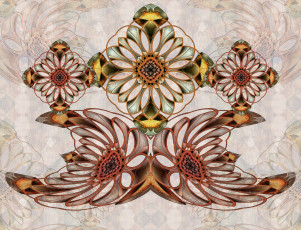 Картинка 3д графика fractal фракталы абстракция светлый узор