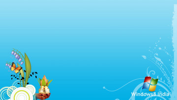 Картинка компьютеры windows 8 бабочка ландыши