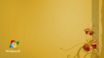 Картинка компьютеры windows 8 листья