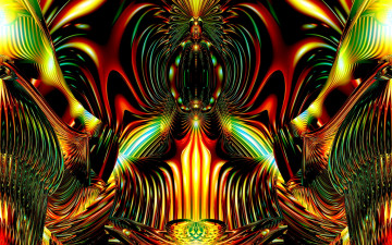 Картинка 3д графика fractal фракталы цвета абстракция