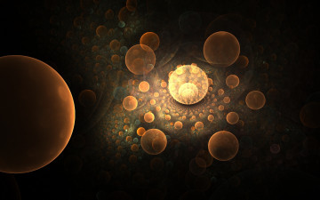 Картинка 3д графика fractal фракталы тёмный