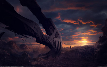 Картинка simon weaner фэнтези иные миры времена закат