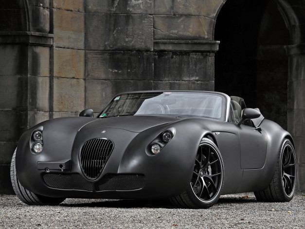Обои картинки фото wiesmann, mf5, roadster, black, bat, автомобили