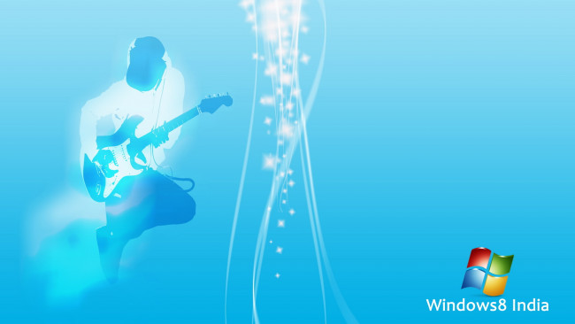 Обои картинки фото компьютеры, windows, гитара, музыкант, 8