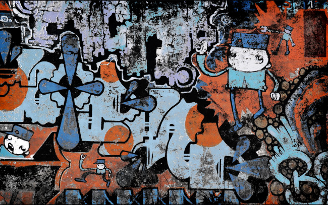 Обои картинки фото разное, граффити, стена, рисунки