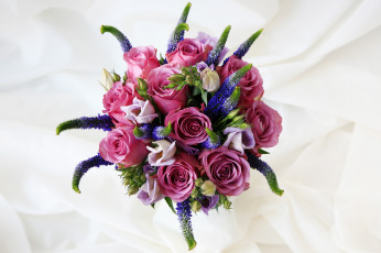 Картинка цветы букеты композиции розы эустомы