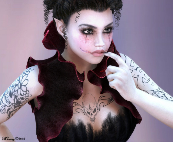 Обои картинки фото 3д, графика, elves, эльфы, dark, leia