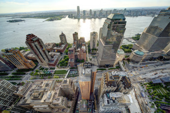 Картинка battery park city lower manhattan new york города нью йорк сша небоскрёбы манхэттен нью-йорк бэттери-парк-сити hudson river здания панорама река гудзон