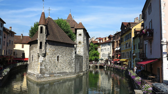 Обои картинки фото анси, франция, города, улицы, площади, набережные, канал, дома, горд