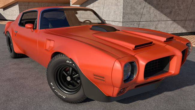 Обои картинки фото автомобили, 3д, 1973, pontiac