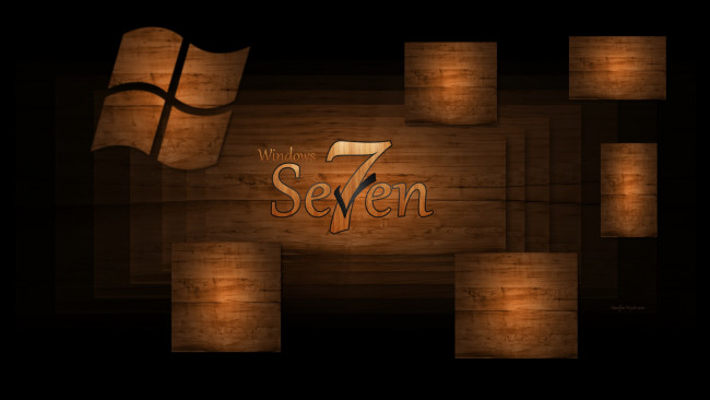 Обои картинки фото компьютеры, windows, vienna, логотип, дерево, цифра, темный