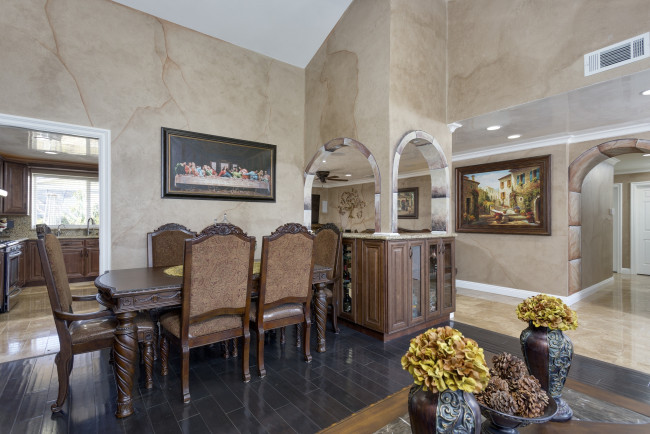 Обои картинки фото интерьер, столовая, стол, картина