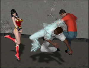 Картинка 3д+графика фантазия+ fantasy девушка мужчины магия драка