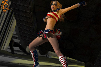 Картинка 3д+графика люди+ people девушка взгляд фон